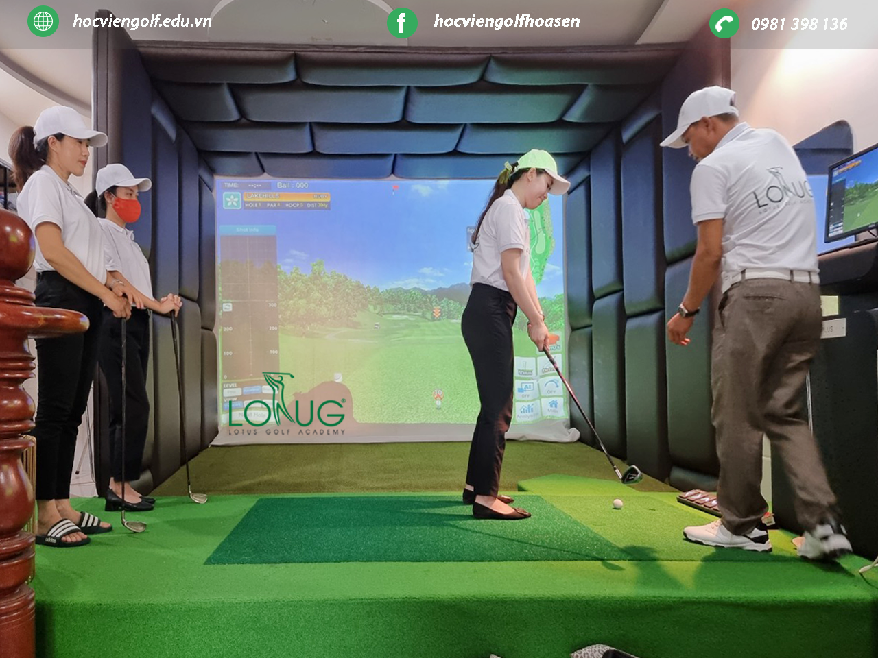 Học chơi golf tại học viện golf Hoa Sen